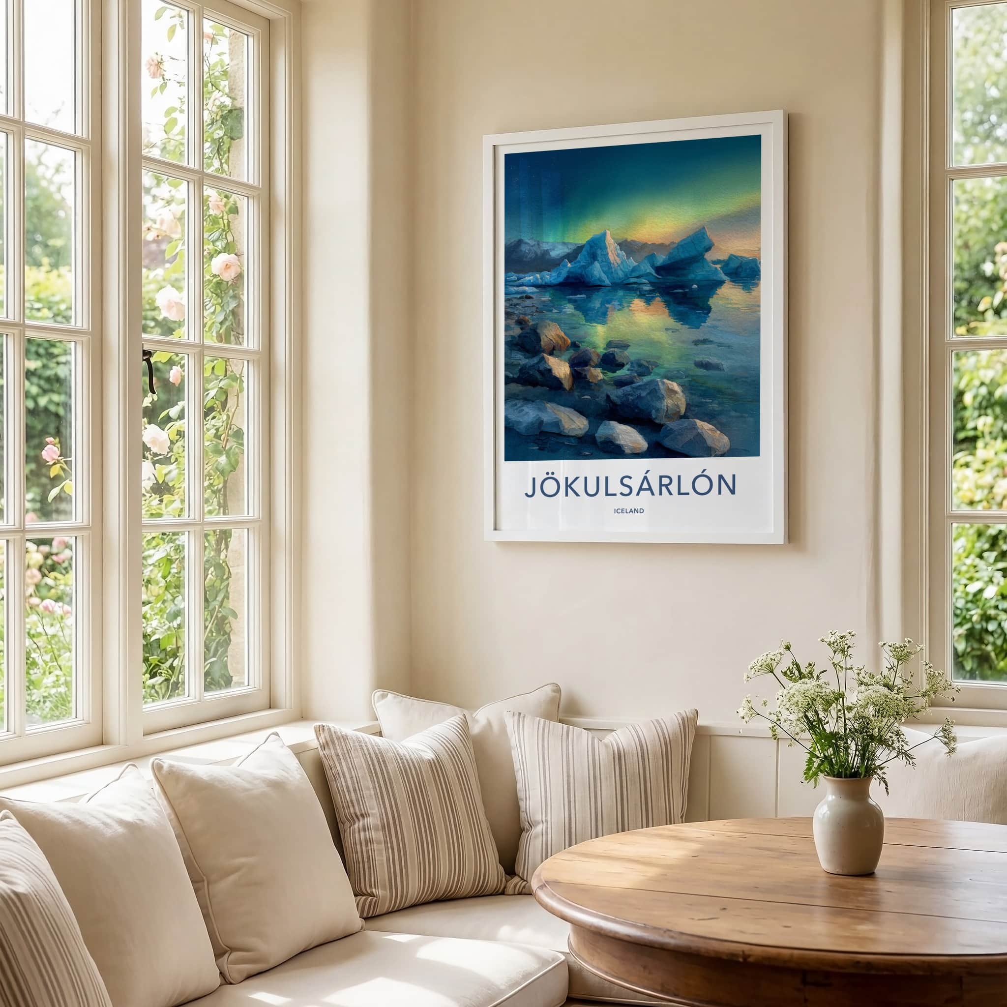 Jokulsarlon Poster - Iceland Travel Art
