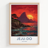 Jeju Island Poster - South Korea Framed Print