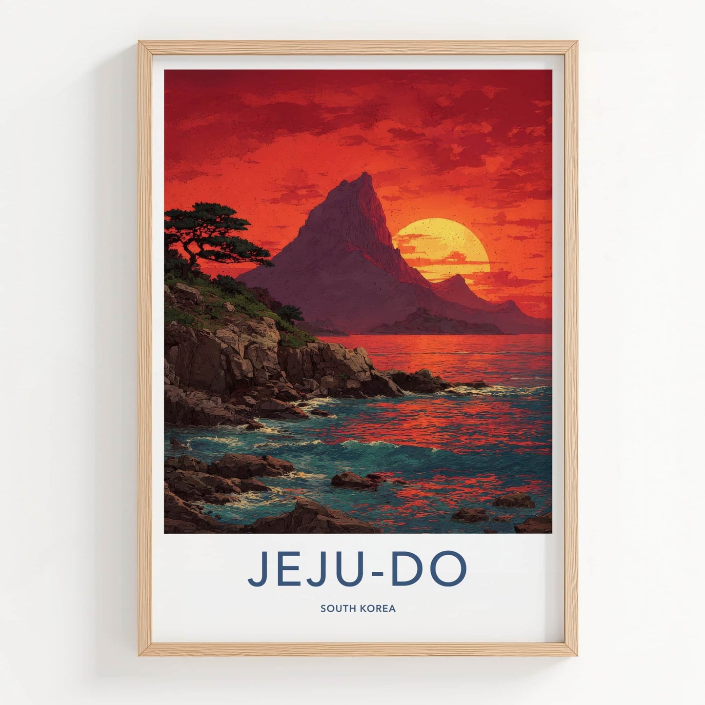 Jeju Island Poster - South Korea Framed Print