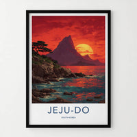 Jeju Island Poster - South Korea Framed Print