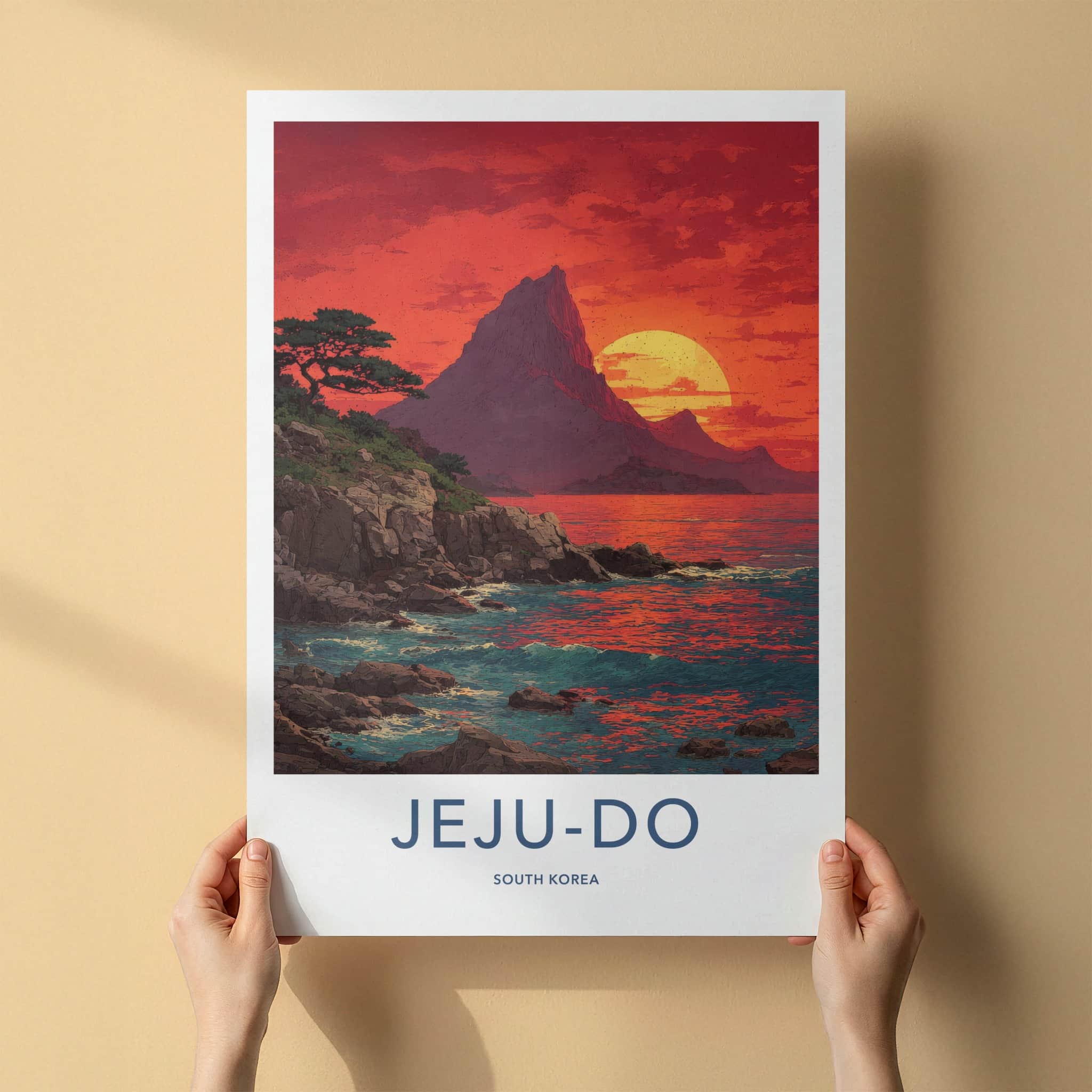 Jeju Island Poster - South Korea Framed Print
