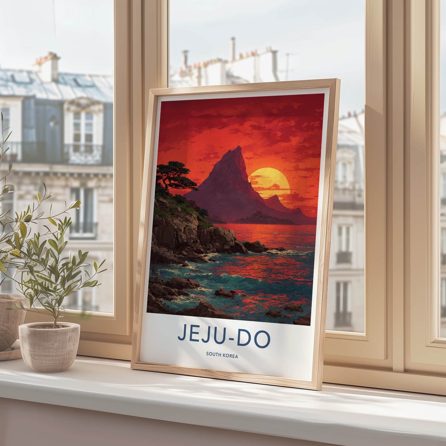 Jeju Island Poster - South Korea Framed Print