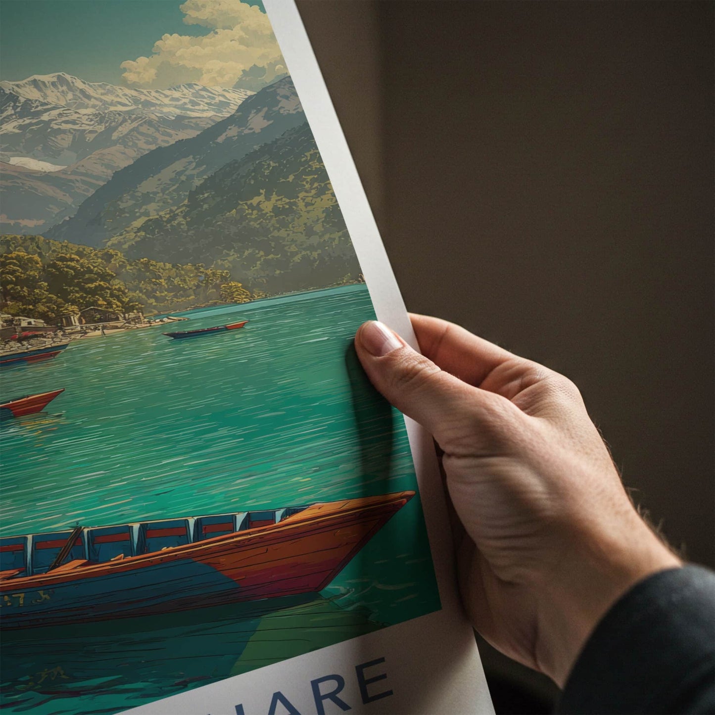 Machapuchare Poster - Nepal Travel Art