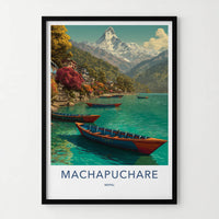 Machapuchare Poster - Nepal Travel Art