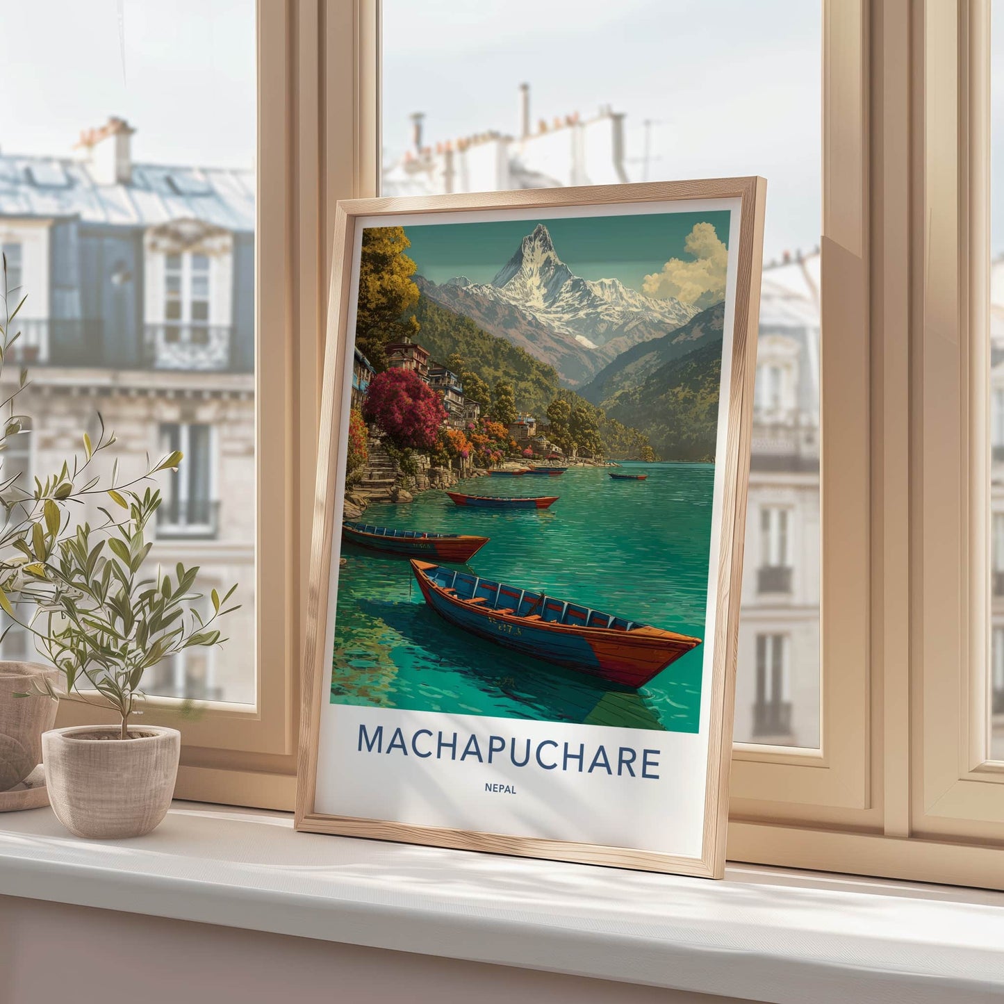 Machapuchare Poster - Nepal Travel Art