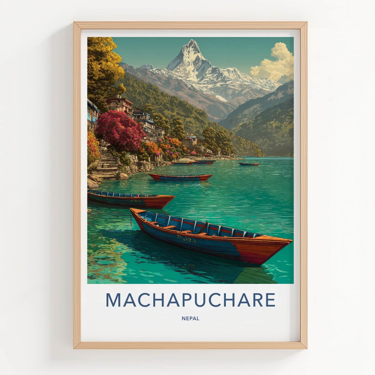 Machapuchare Poster - Nepal Travel Art