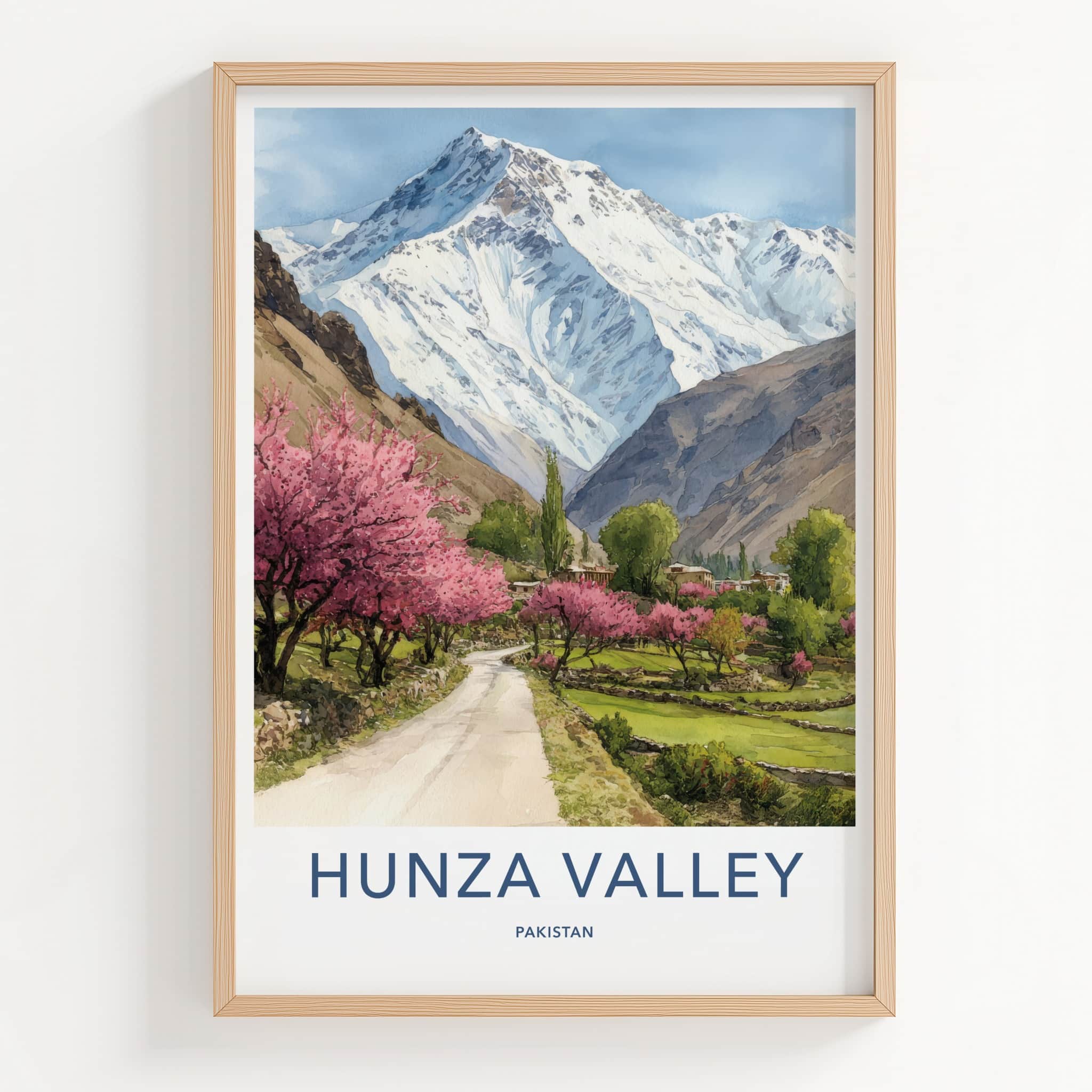 Hunza Valley Poster - Pakistan Framed Art