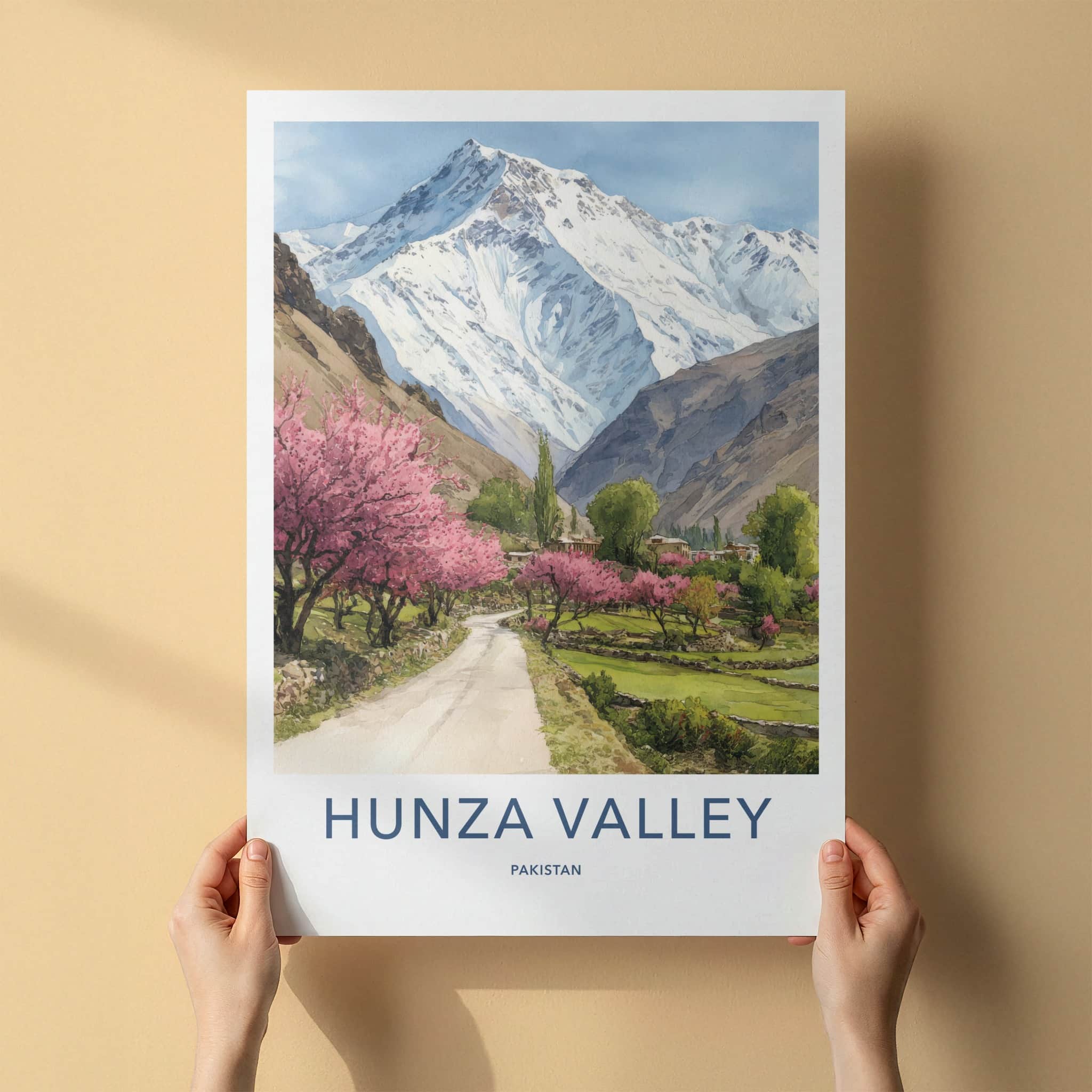 Hunza Valley Poster - Pakistan Framed Art