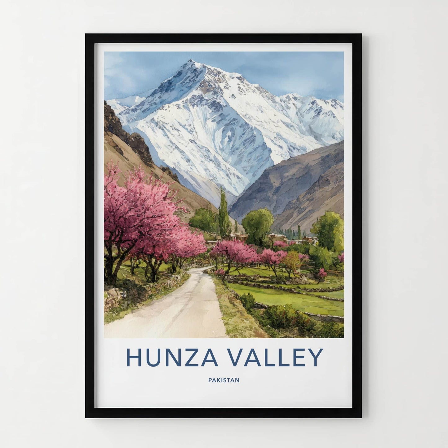 Hunza Valley Poster - Pakistan Framed Art