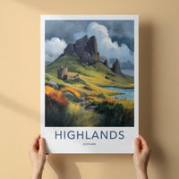 Highlands Poster - Scotland Travel Print