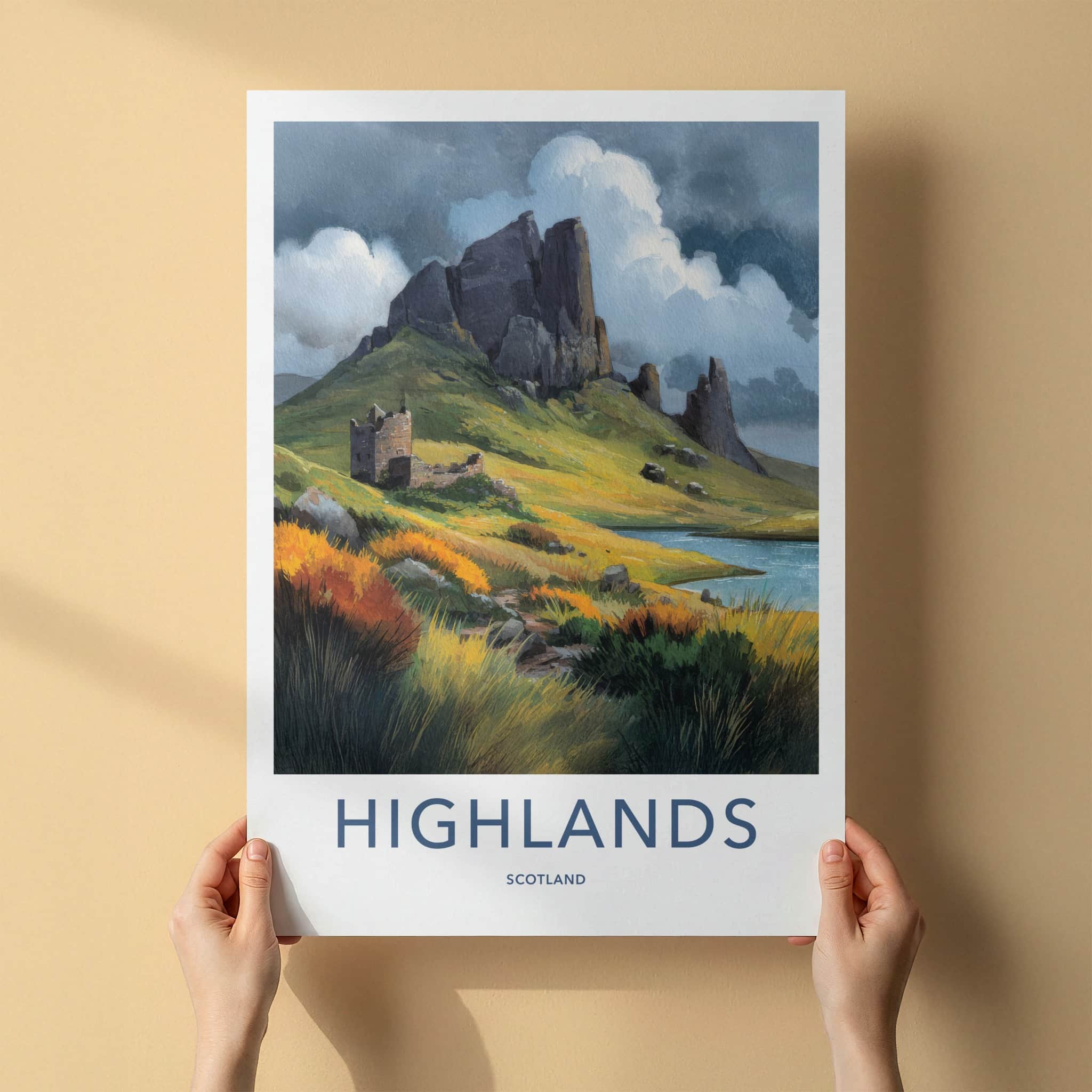 Highlands Poster - Scotland Travel Print
