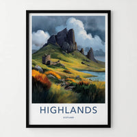 Highlands Poster - Scotland Travel Print