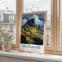Highlands Poster - Scotland Travel Print