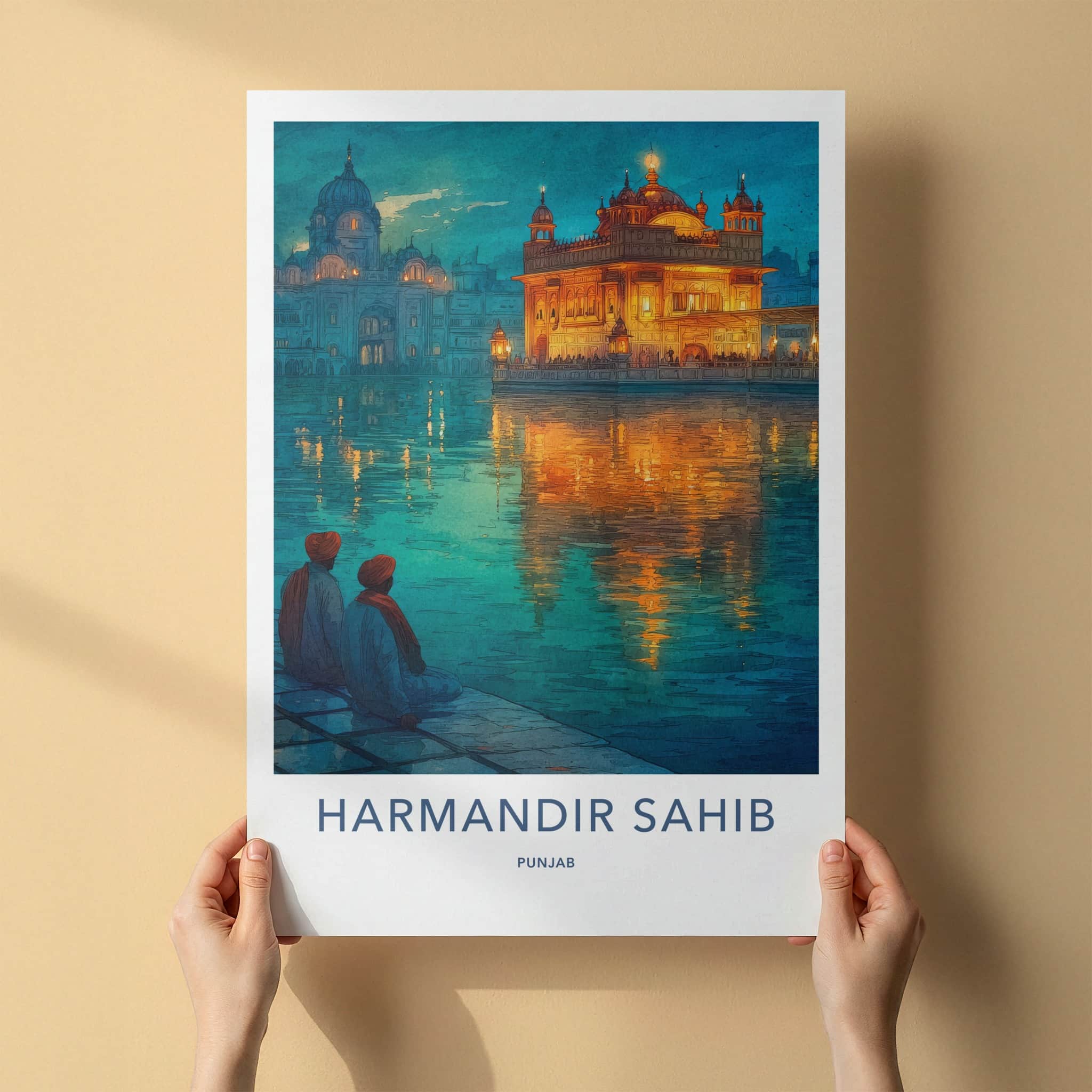 Harmandir Sahib Poster - India Travel Art