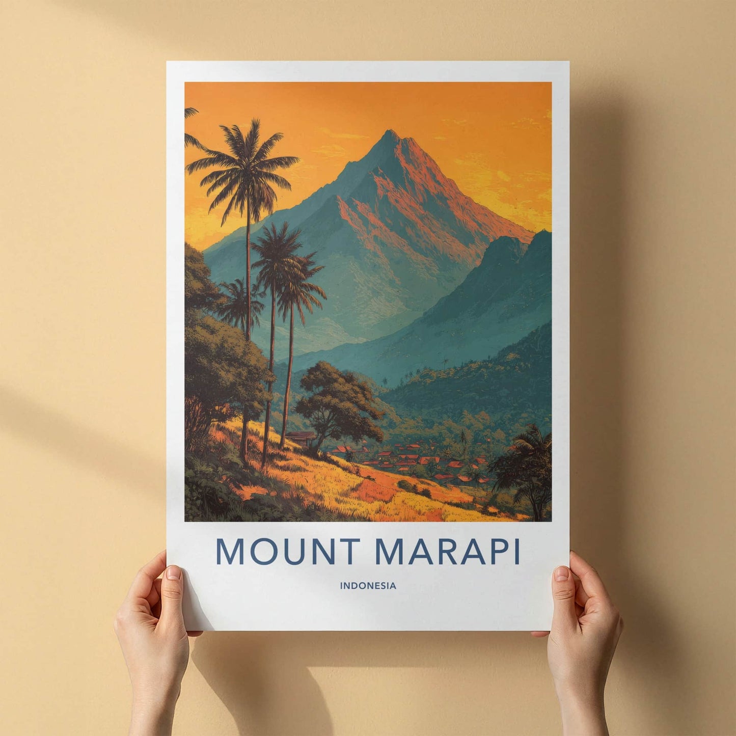 Marapi Poster - Indonesia Wall Art