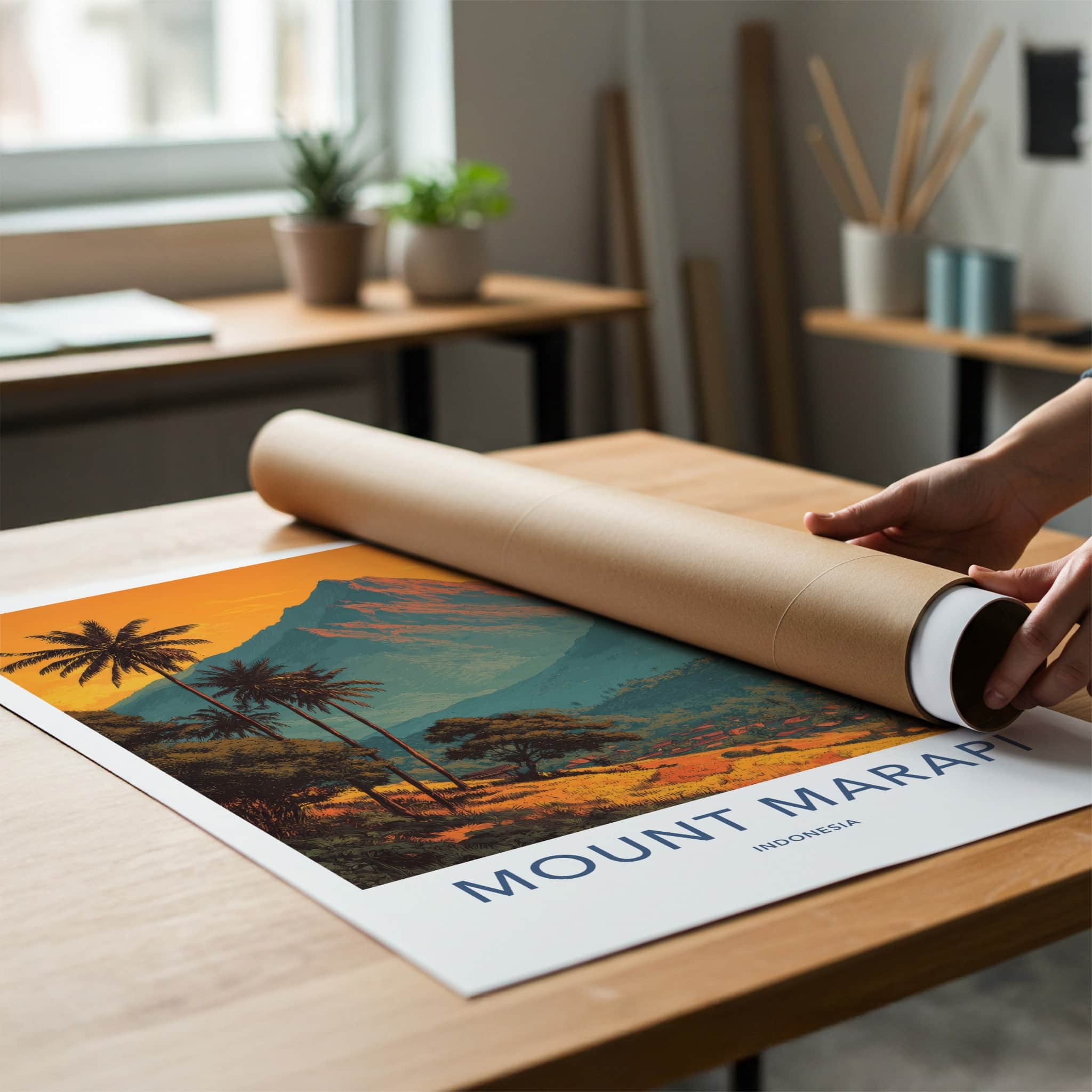 Marapi Poster - Indonesia Wall Art