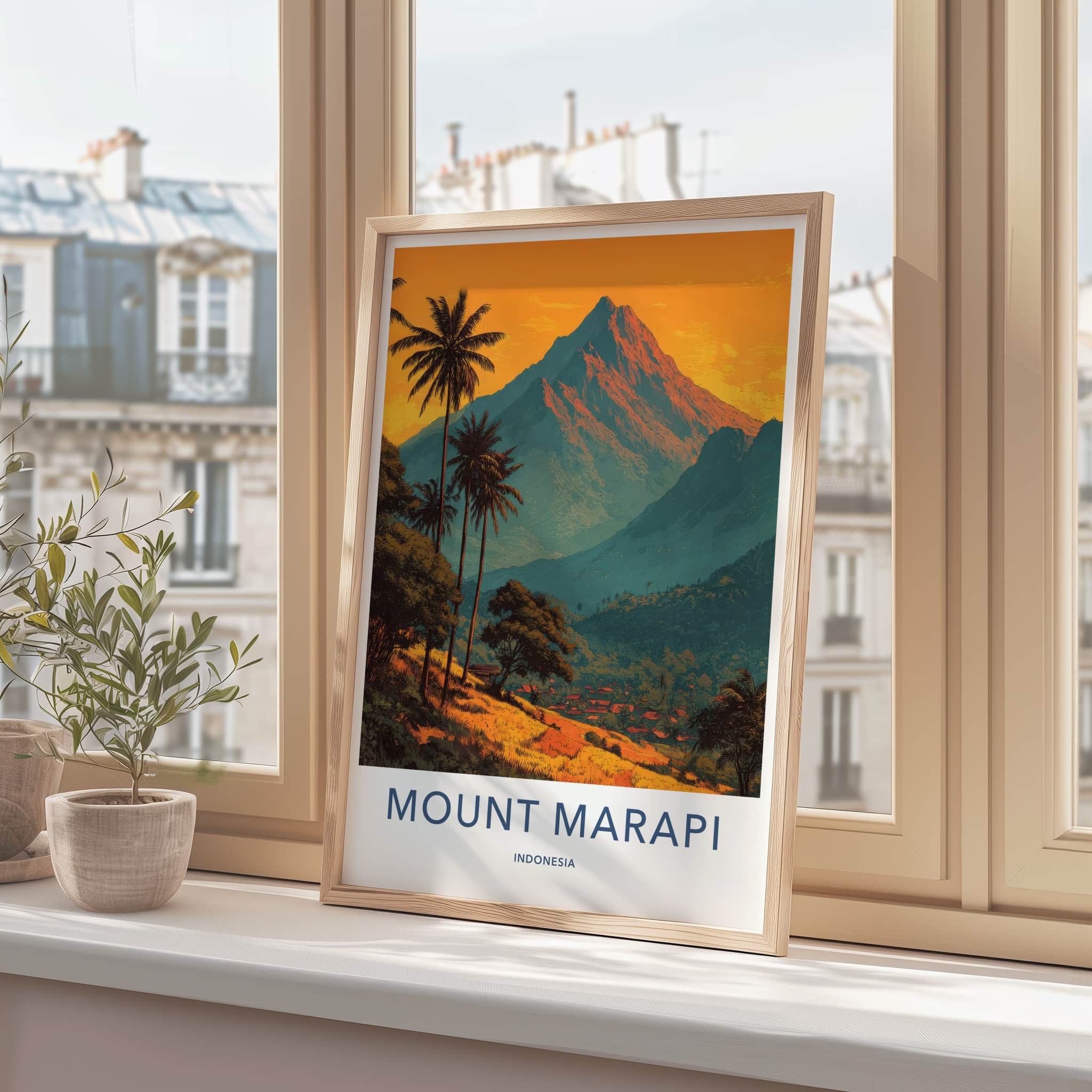 Marapi Poster - Indonesia Wall Art