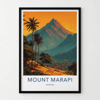 Marapi Poster - Indonesia Wall Art