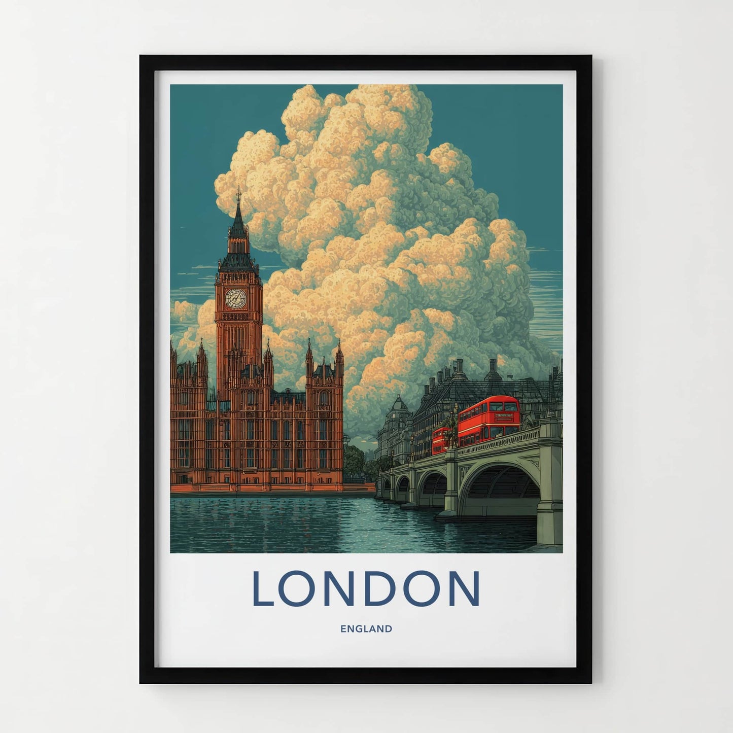 Westminster Bridge Poster - United Kingdom Framed Print