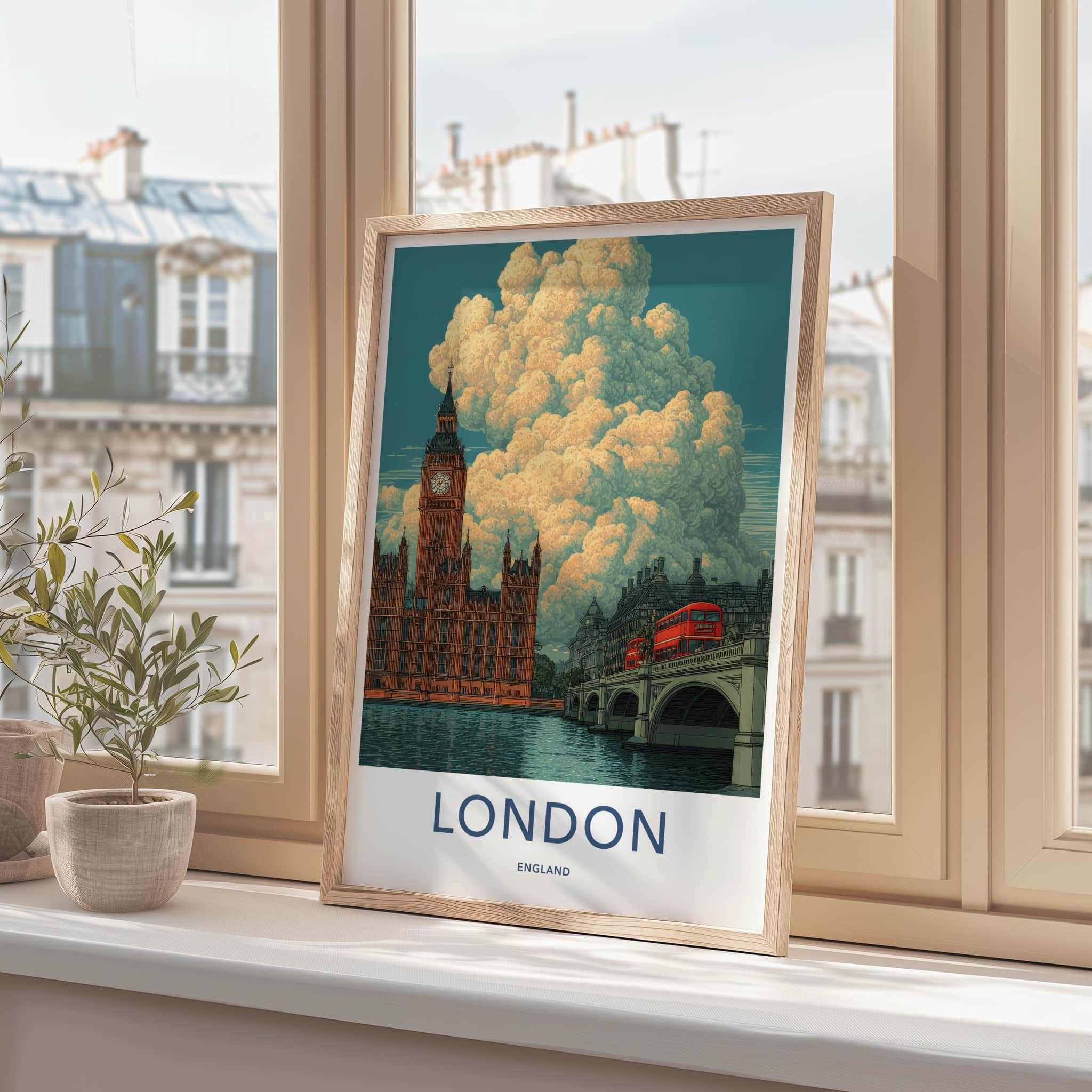 Westminster Bridge Poster - United Kingdom Framed Print