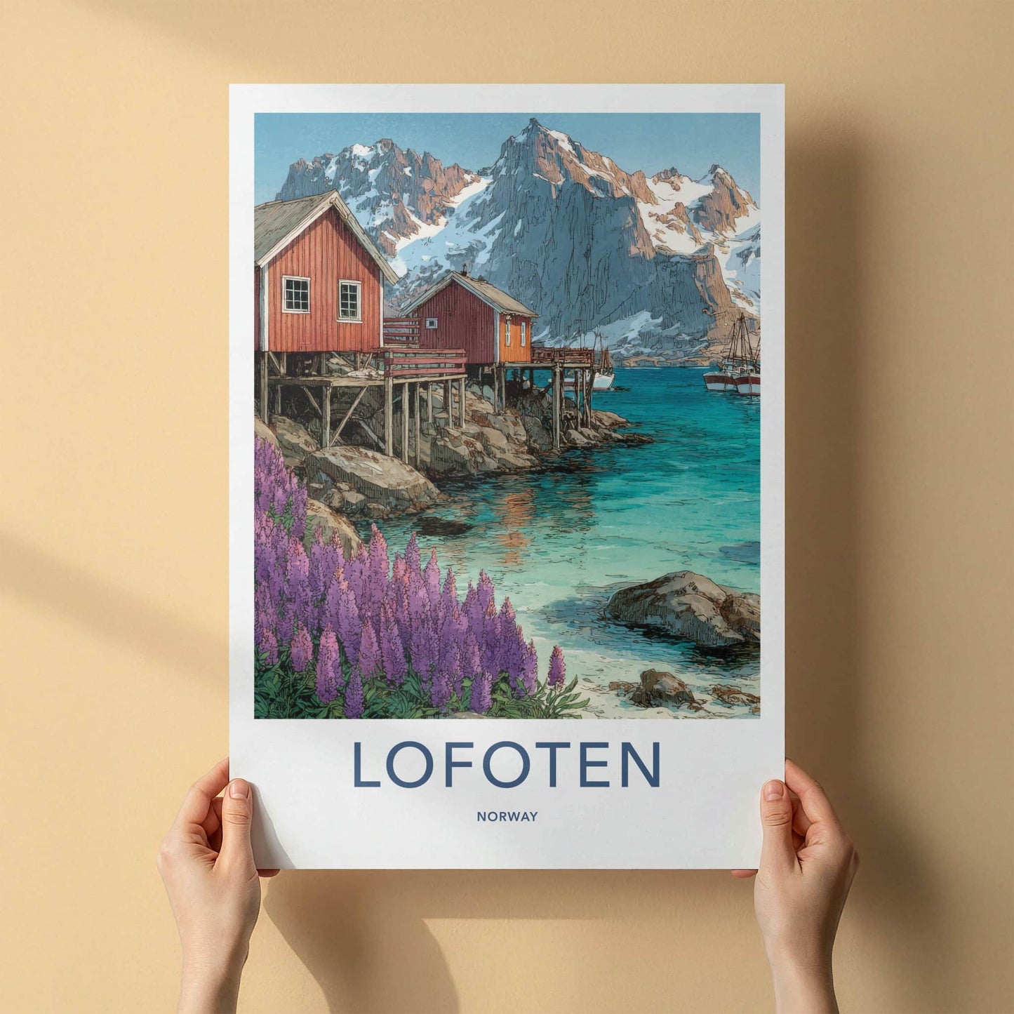 Lofoten Poster - Norway Framed Art