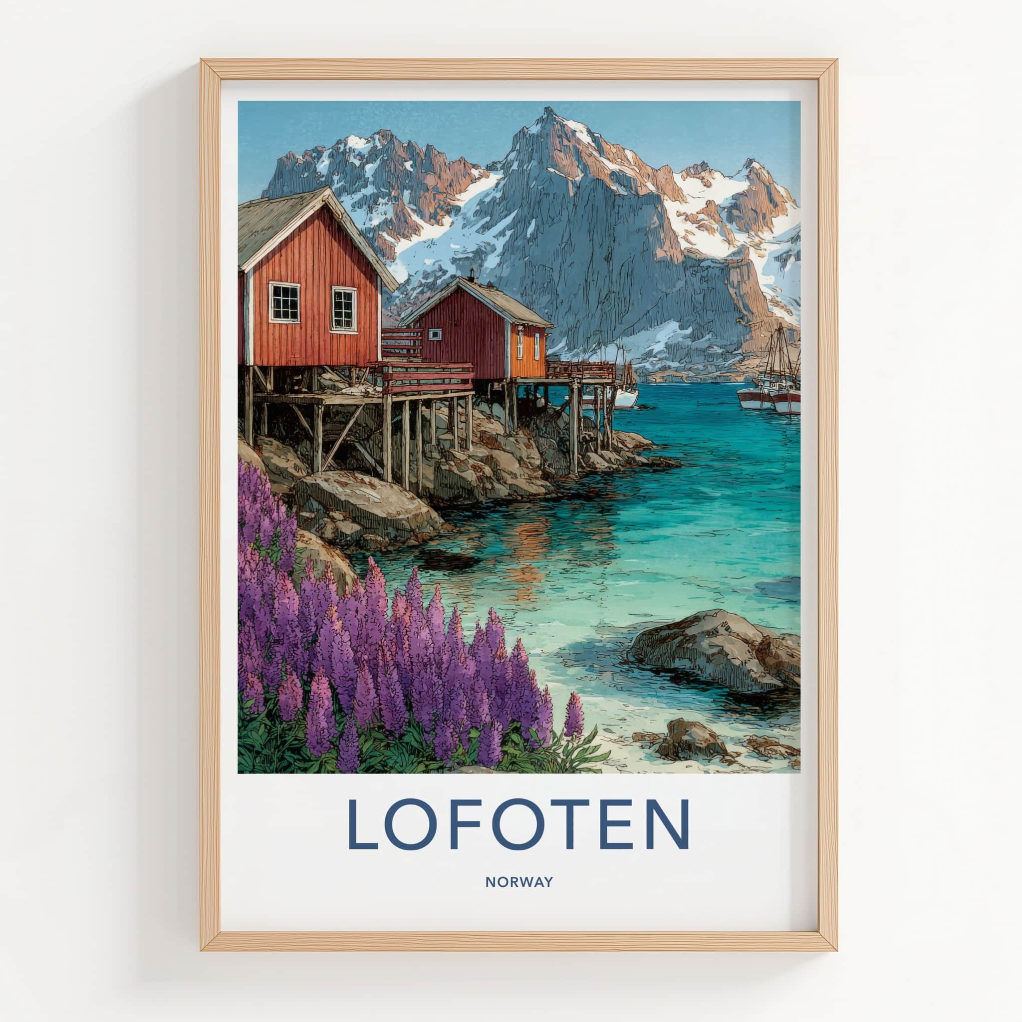 Lofoten Poster - Norway Framed Art