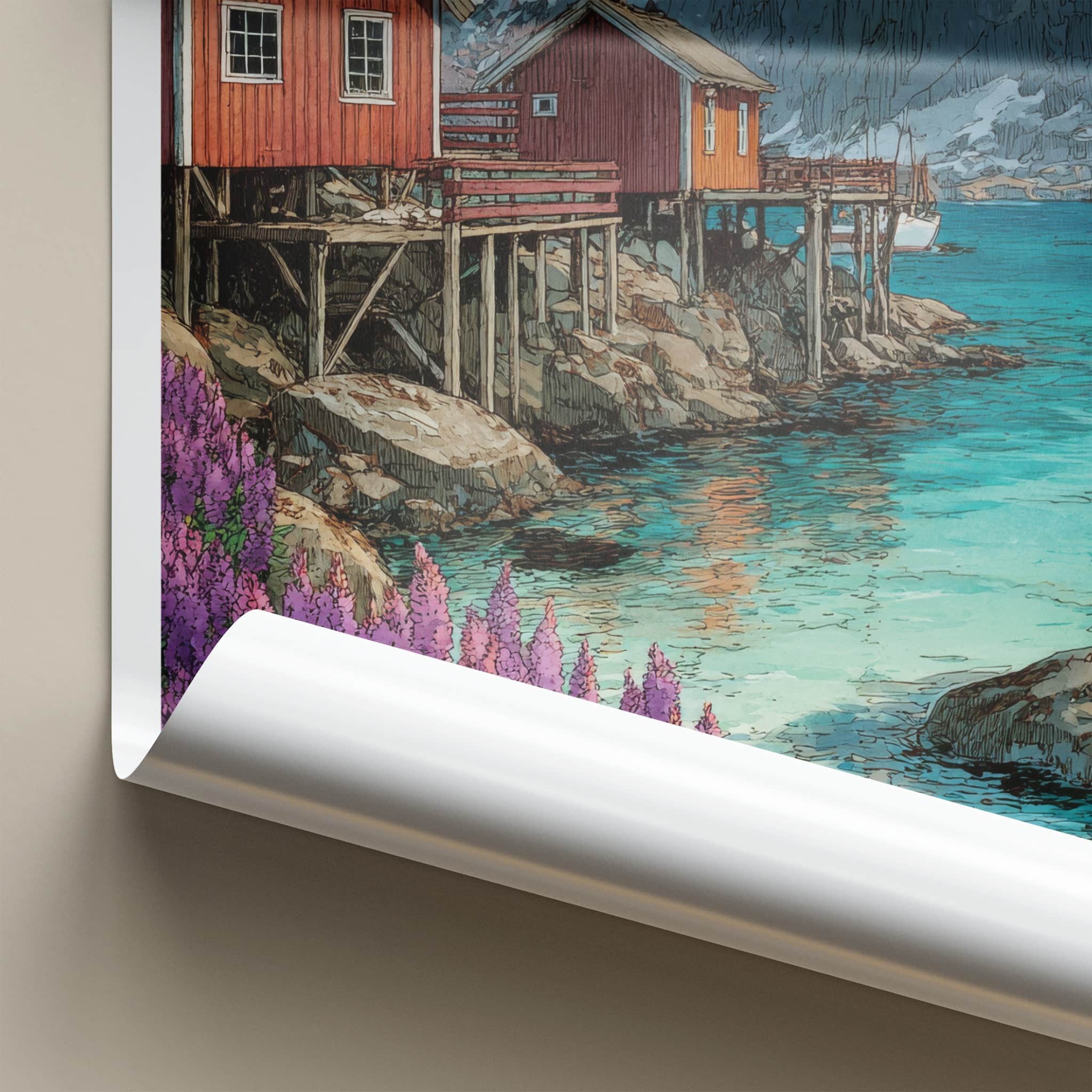 Lofoten Poster - Norway Framed Art