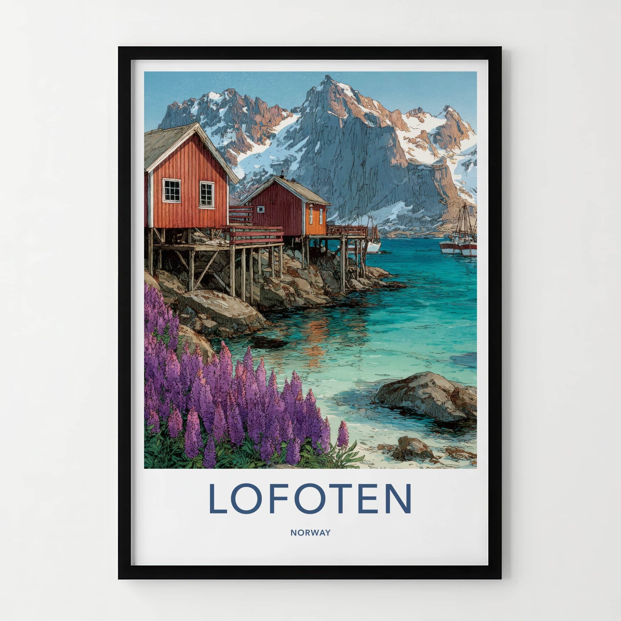 Lofoten Poster - Norway Framed Art