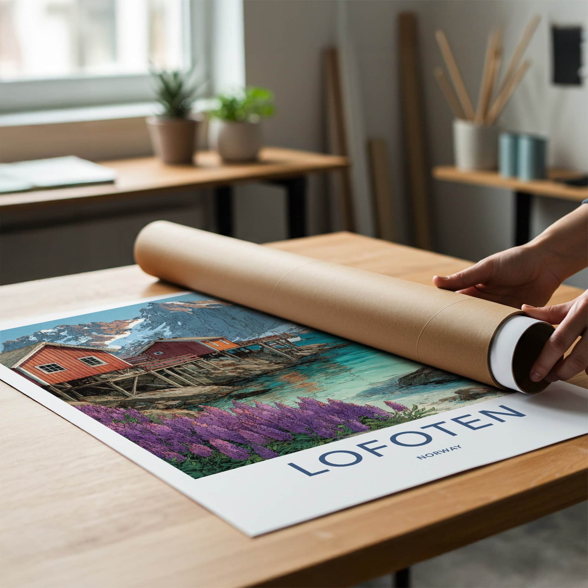 Lofoten Poster - Norway Framed Art