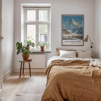 Nanda Kot Poster - India Travel Print - Uttarakhand Alpine Camp Lounge Decor