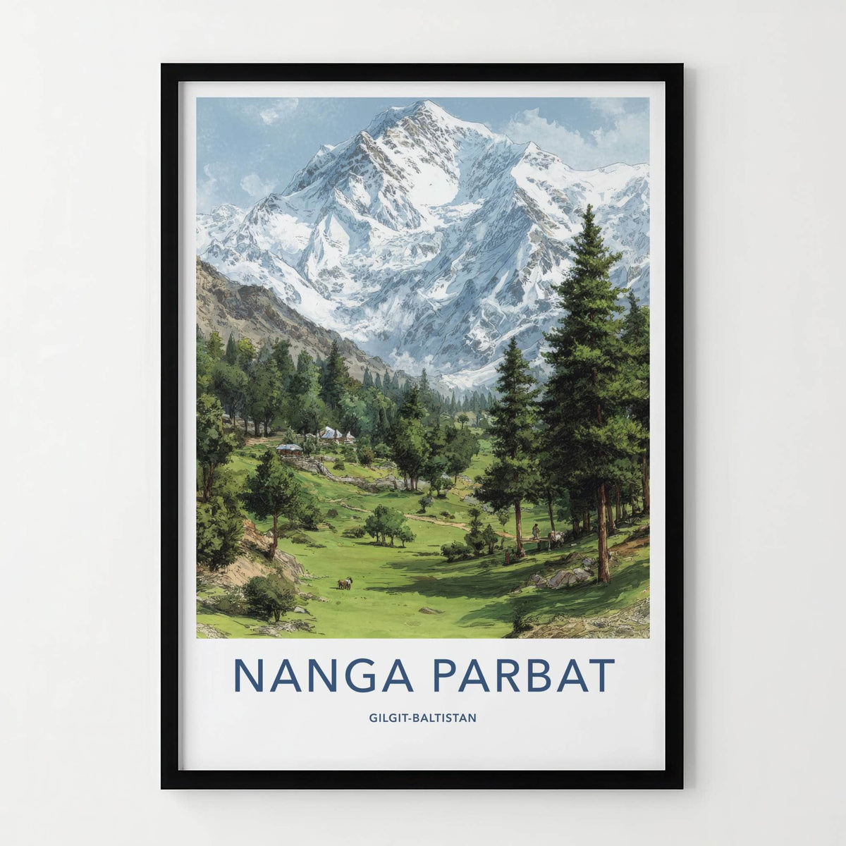Nanga Parbat Poster - Pakistan Snow Capped Mountains Wall Art