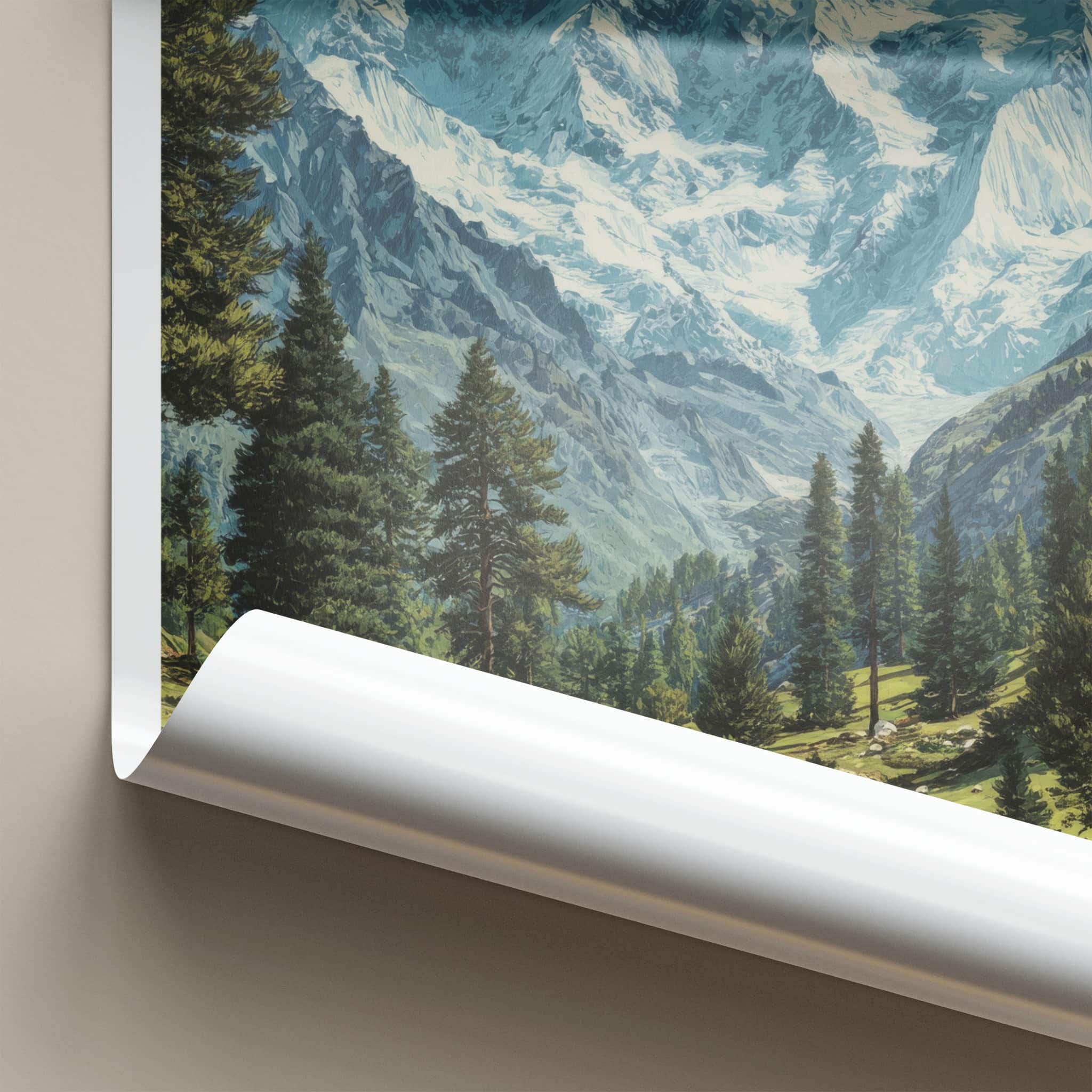 Nanga Parbat Poster - Pakistan Travel Print - Snow Capped Horses Gallery Art
