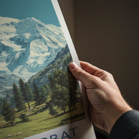 Nanga Parbat Poster - Pakistan Travel Print - Snow Capped Horses Gallery Art