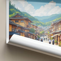 Narai-Juku Poster - Japan Travel Art - Historic Mountain Village Home Decor