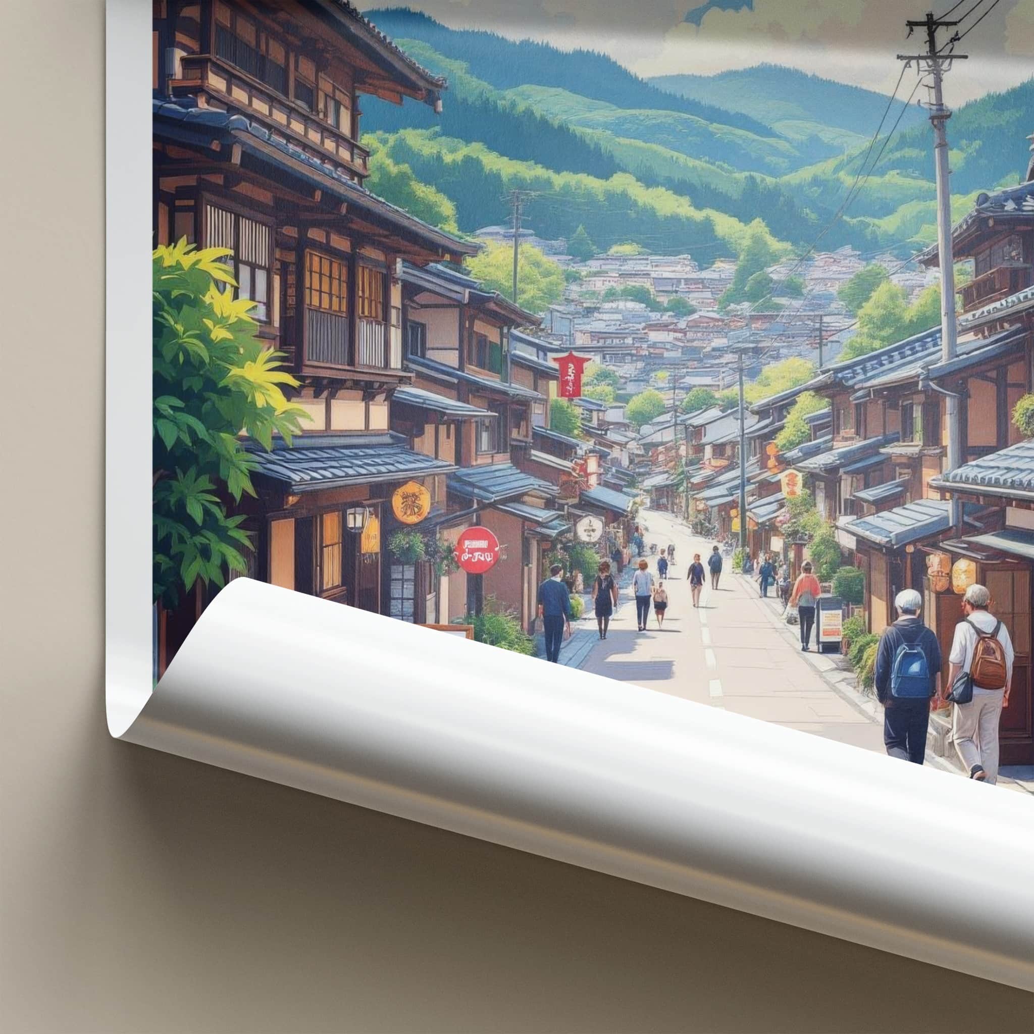 Narai-Juku Poster - Japan Travel Art - Historic Village Street Home Decor