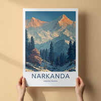 Narkanda Poster - India Framed Print - Himachal Pradesh Winter Lounge Decor