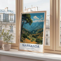 Narkanda Poster - India Travel Art - Himachal Pradesh Himalayan Valley Farms Wall Decor