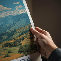 Narkanda Poster - India Travel Art - Himachal Pradesh Himalayan Valley Farms Wall Decor