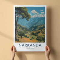 Narkanda Poster - India Travel Art - Himachal Pradesh Himalayan Valley Farms Wall Decor