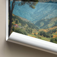 Narkanda Poster - India Travel Art - Himachal Pradesh Himalayan Valley Farms Wall Decor