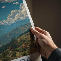 Narkanda Poster - India Travel Art - Himachal Pradesh Himalayan Valley View Home Decor