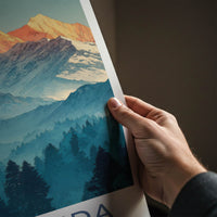 Narkanda Poster - India Travel Print - Golden Peaks Himachal Gallery Art