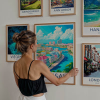 Nassau Poster - Bahamas Travel Art - Colorful Seaside Town Wall Decor