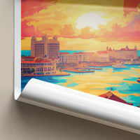 Nassau Poster - Bahamas Travel Art - Island Harbor Sunset Home Decor