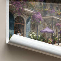 New Orleans Poster - Louisiana Travel Art - Flowered Balcony Jazz Home Art