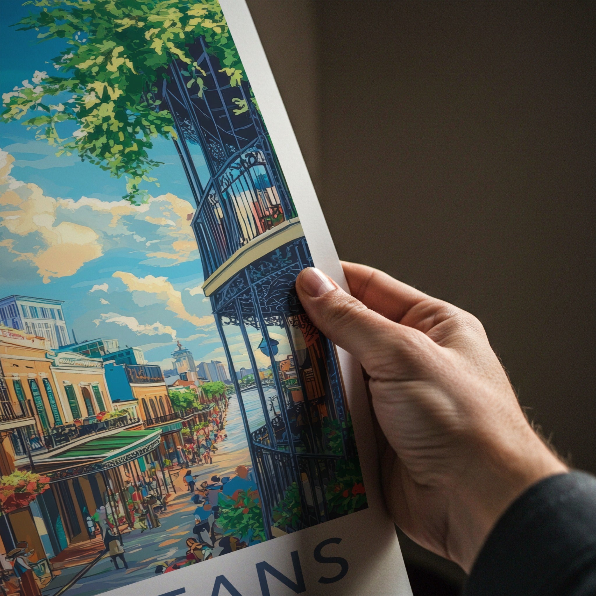 New Orleans Poster - Louisiana Travel Art - French Quarter Charm Home Decor