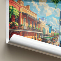 New Orleans Poster - Louisiana Travel Art - French Quarter Charm Home Decor