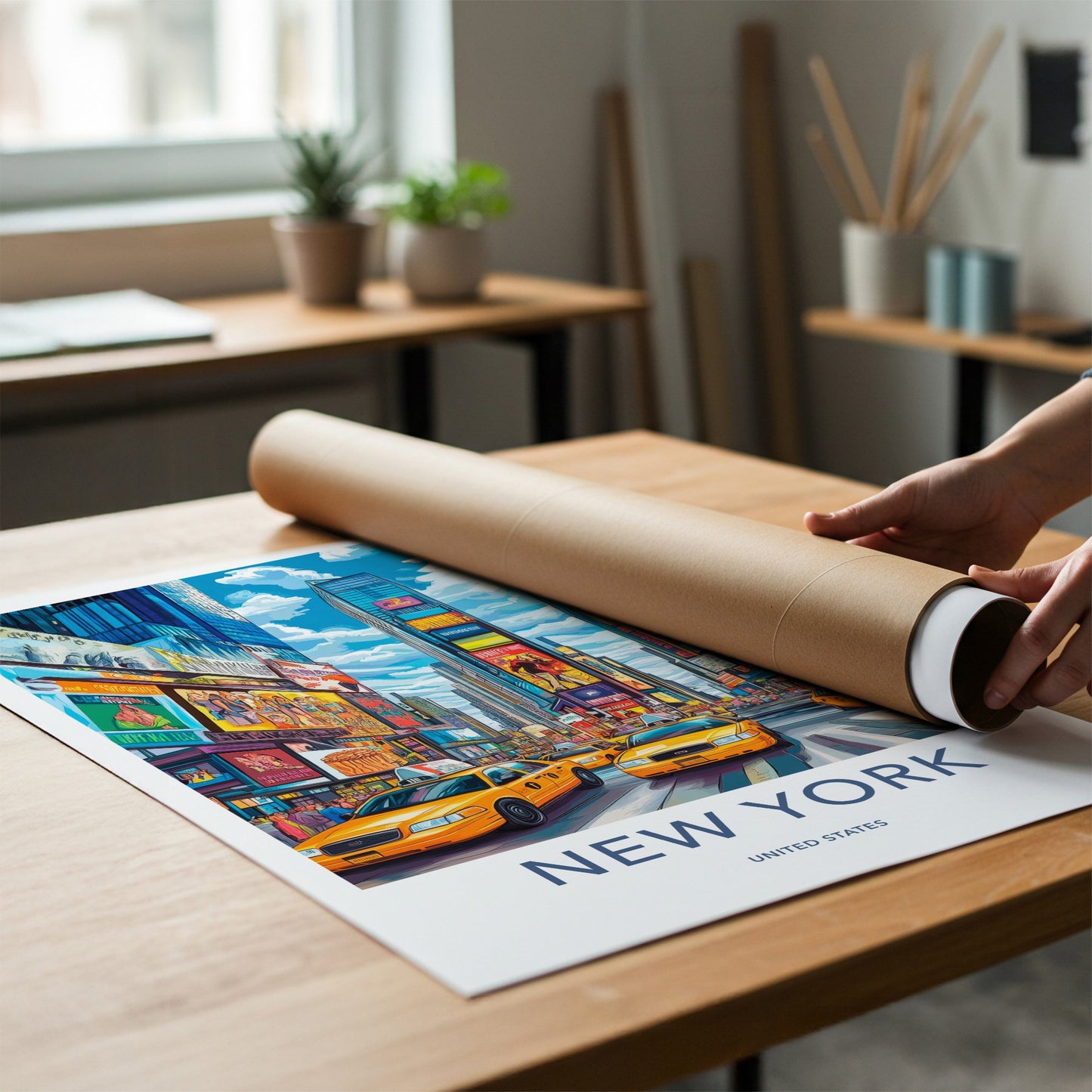 New York Poster - New York Travel Art - Vibrant City Scene Wall Decor
