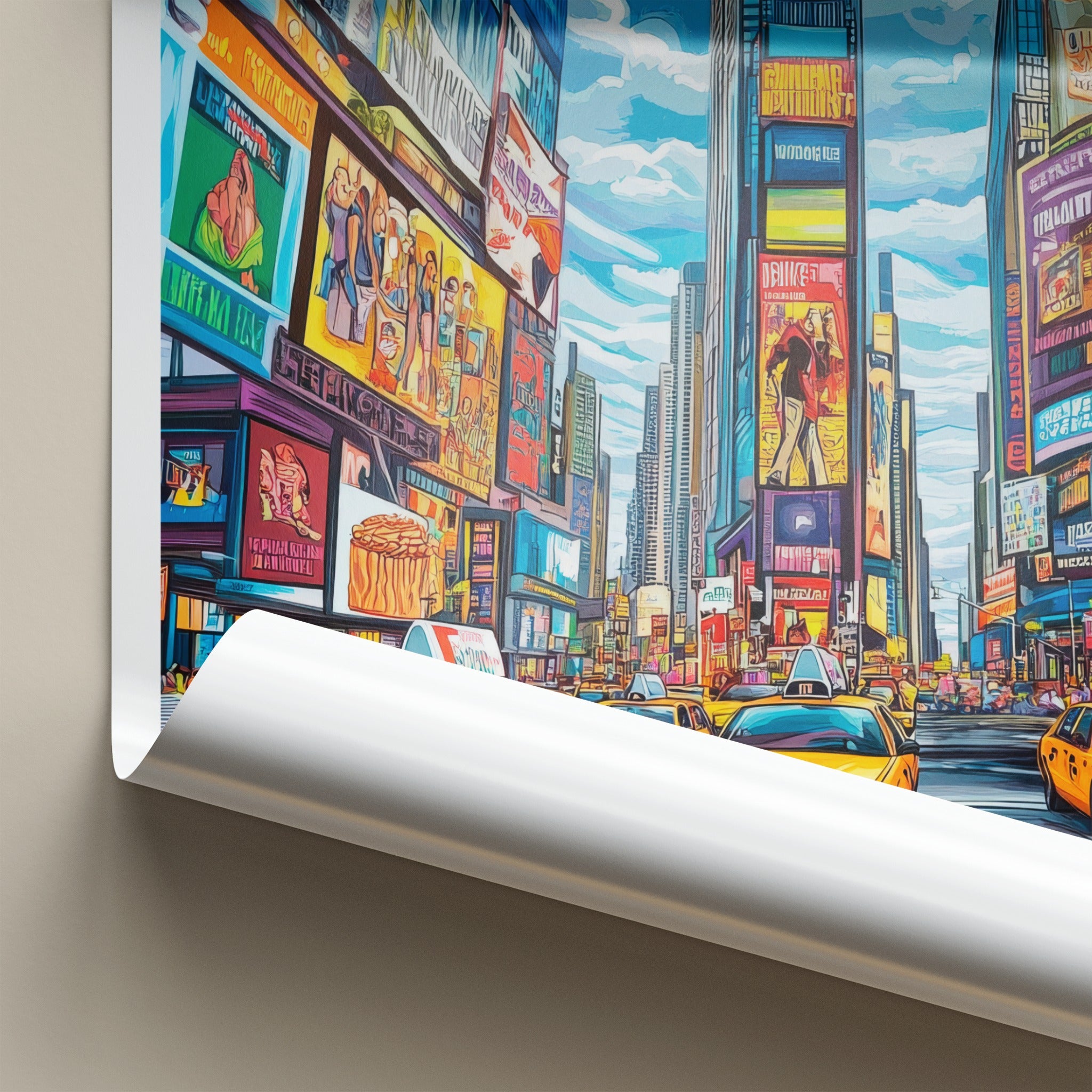 New York Poster - New York Travel Art - Vibrant City Scene Wall Decor