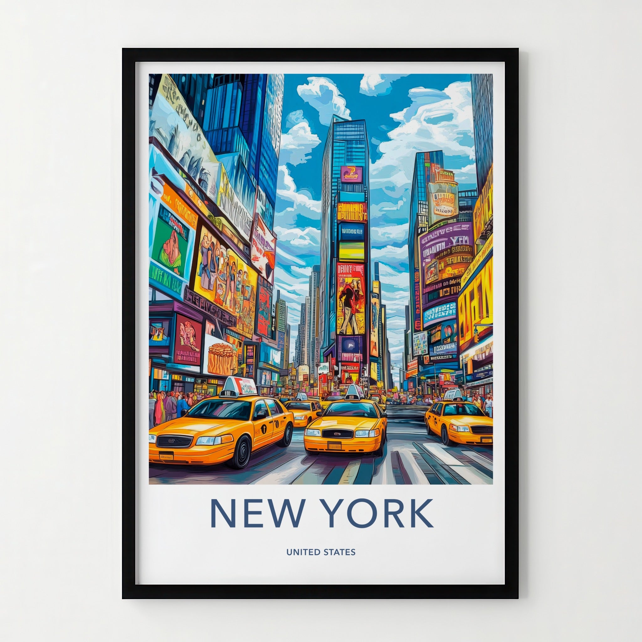 New York Poster - New York Travel Art - Vibrant City Scene Wall Decor